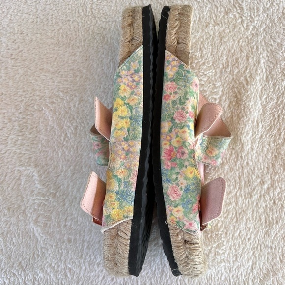 LOVESHACK FANCY X MANEBI NORDIC RAFFIA ESPADRILLE FLORAL SLIDE SANDALS S… - Picture 5 of 10
